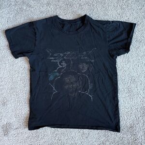 Björk Graphic T-Shirt Black Faded Print Size Medium